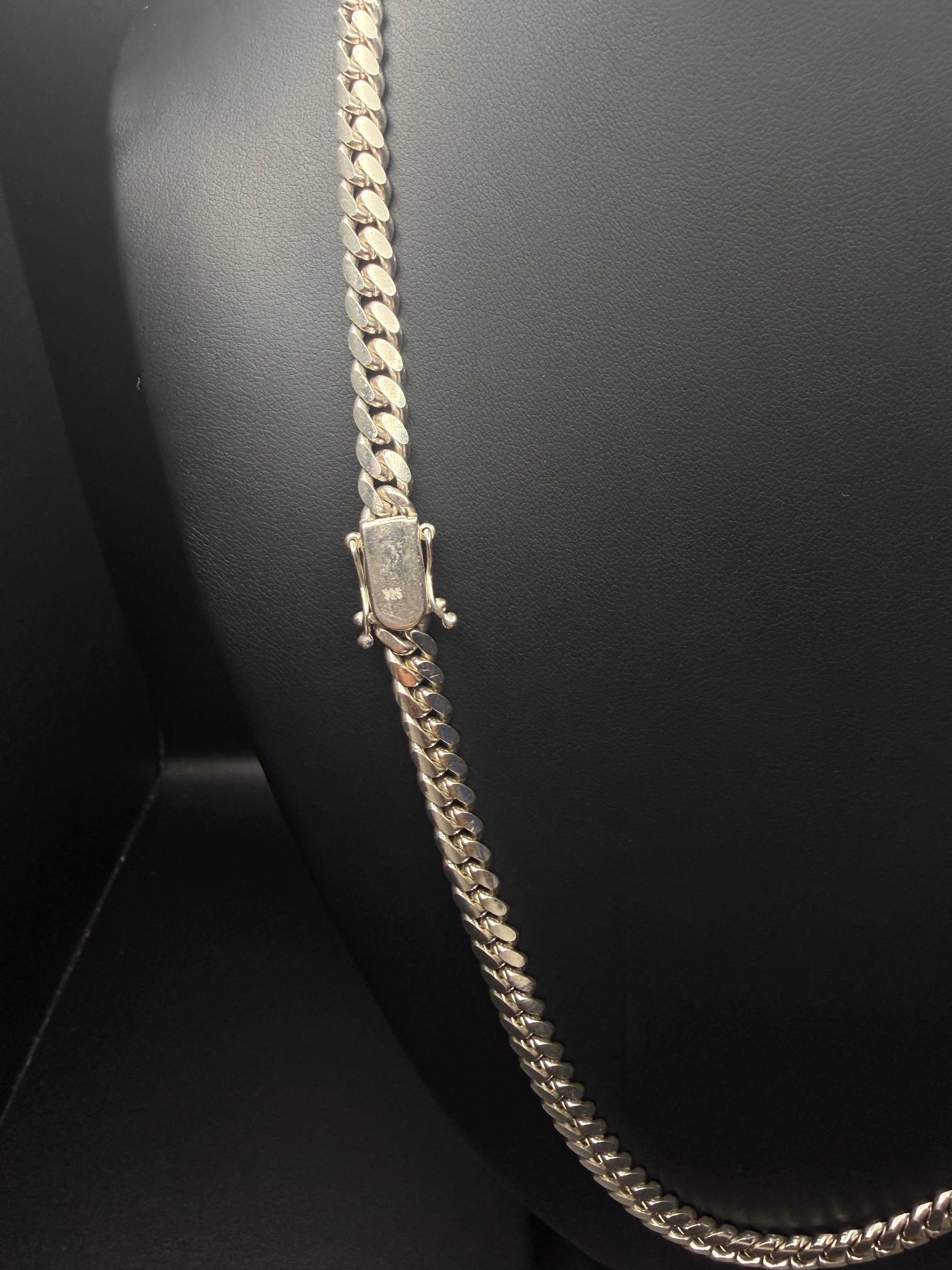 925 Sterling Silver Cuban Link Chain 6mm 24” - 55.1g