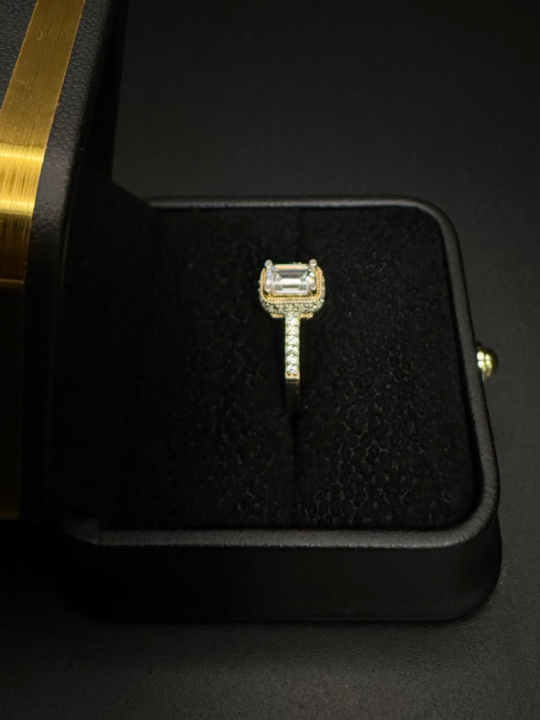 10K Gold Halo Engagement Ring