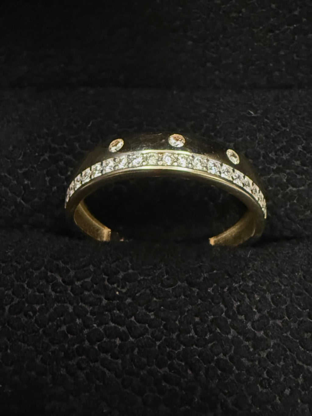 10K Gold Ring with CZ Accents