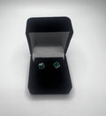 14K Gold Green Clover Earrings