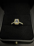 10K Gold Halo Engagement Ring
